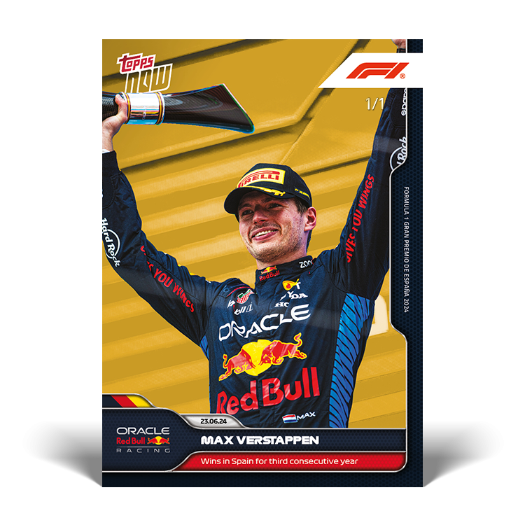 Max Verstappen - Wins in Spain for third consecutive year - 2024 Formula 1 Topps Now Card 29 - Image 3