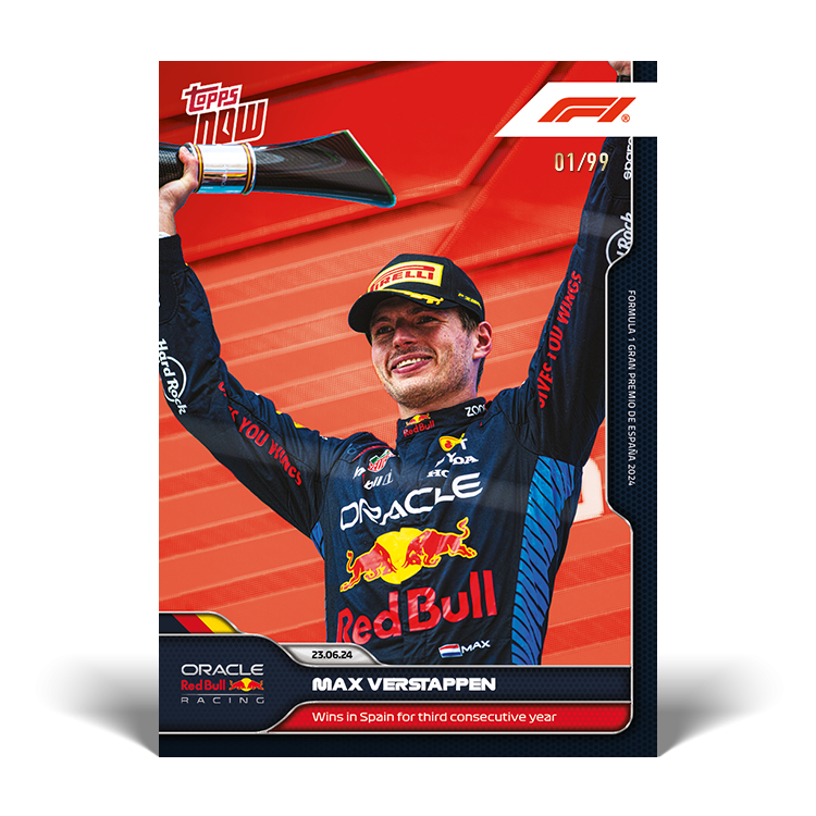 Max Verstappen - Wins in Spain for third consecutive year - 2024 Formula 1 Topps Now Card 29 - Image 5