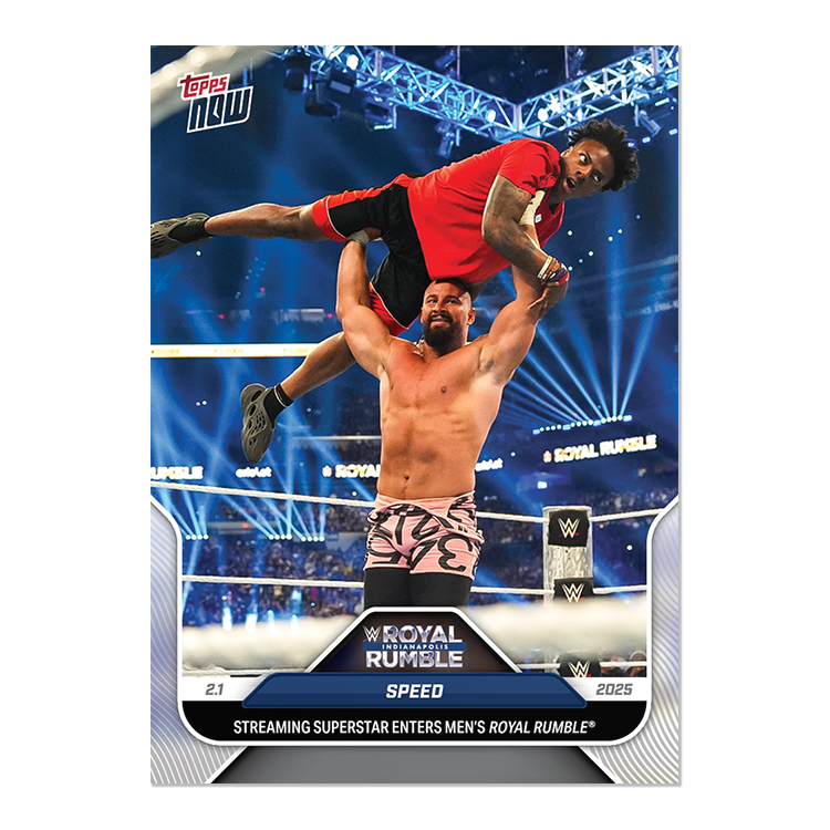 Topps NOW - Speed First Ever Trading Card- 2025 WWE - Card 15 - LOOK FOR AUTOS - PR: 12,409 - Image 4