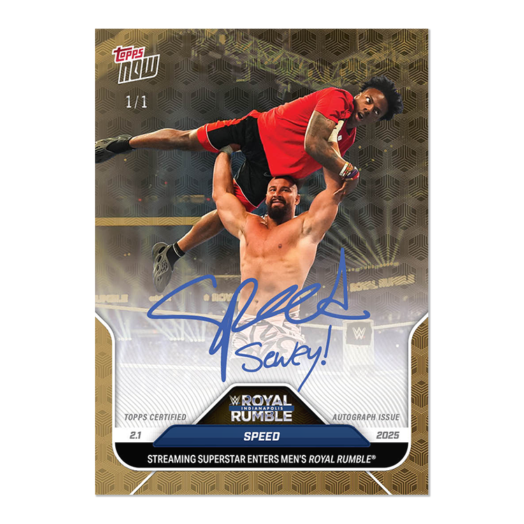 Topps NOW - Speed First Ever Trading Card- 2025 WWE - Card 15 - LOOK FOR AUTOS - PR: 12,409