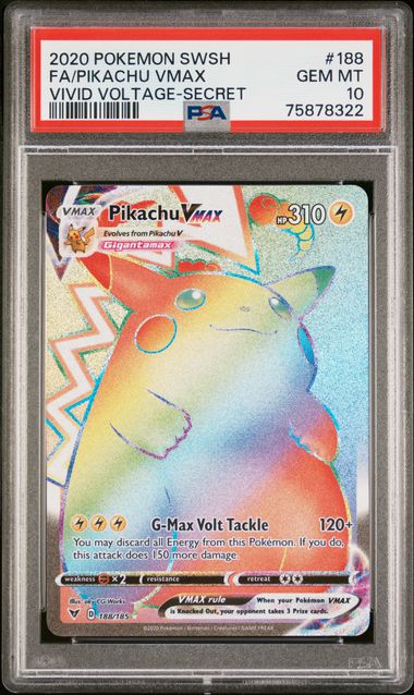 PSA 10 - Pikachu Vmax - Vivid Voltage - #188