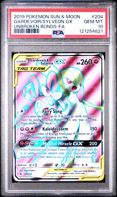 PSA 10 - Gardevoir & Sylveon GX - Unbroken Bonds - #204