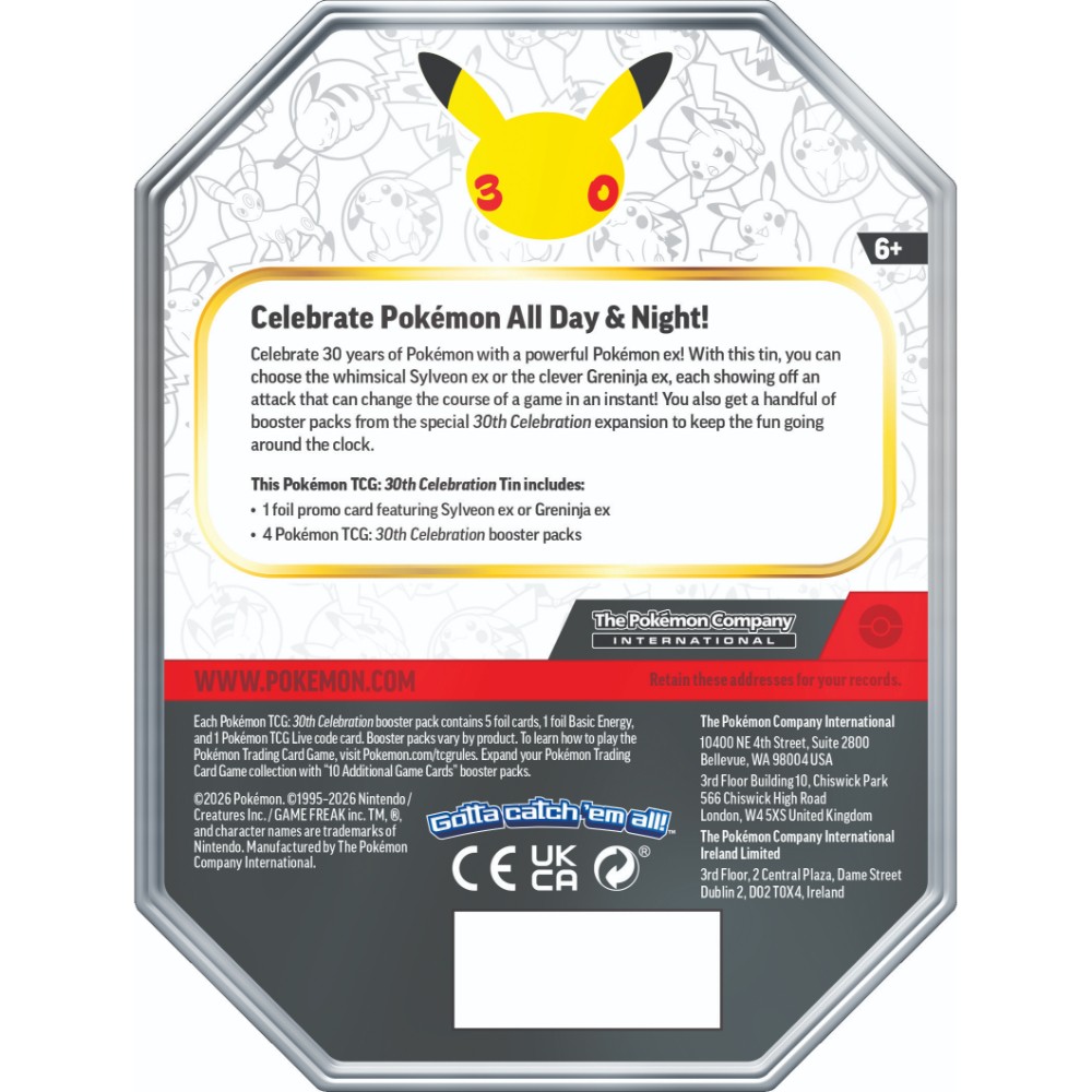 Pokémon TCG 30th Celebration - ex Tin (Sylveon/Greninja) - Image 6